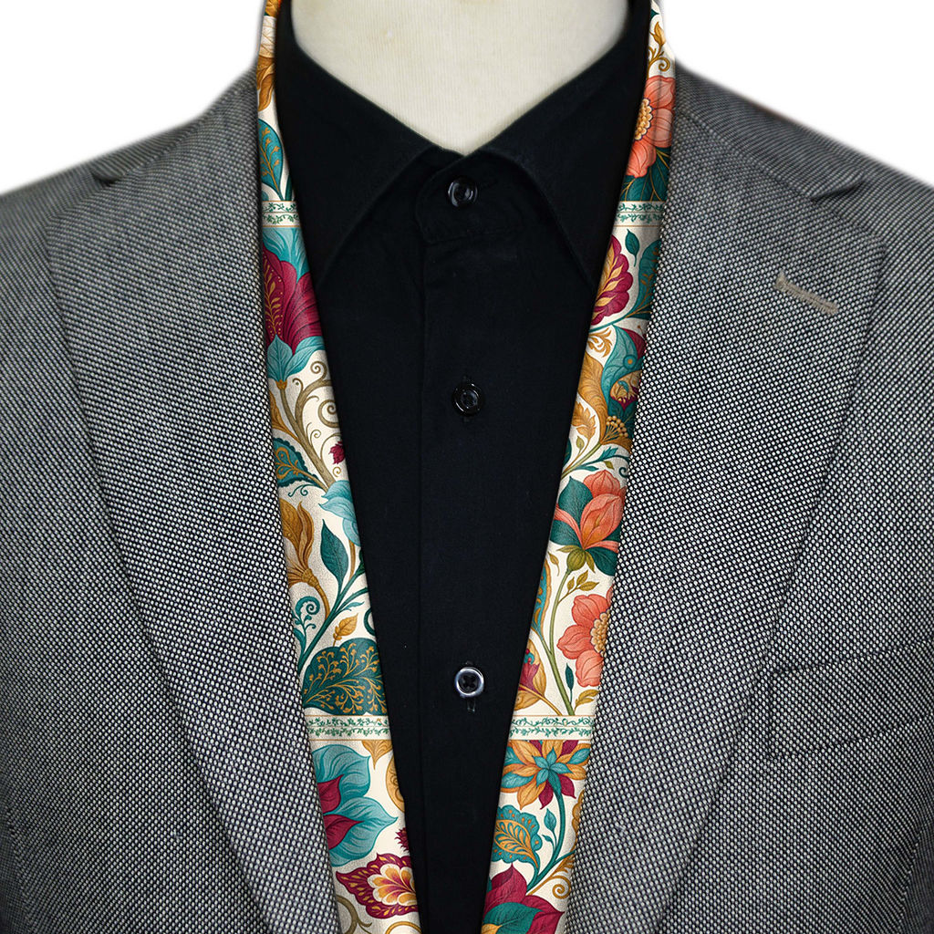 AURORA FOLK BLOOM MEN SCARF - PREMIUM COLLECTION