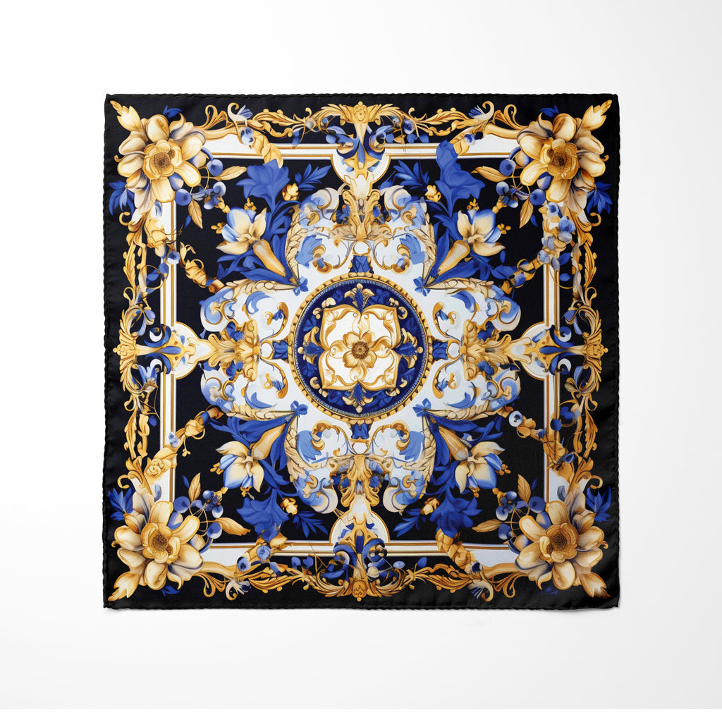 Silk Pocket Square | Men's Pocket Squares | Black Wolf