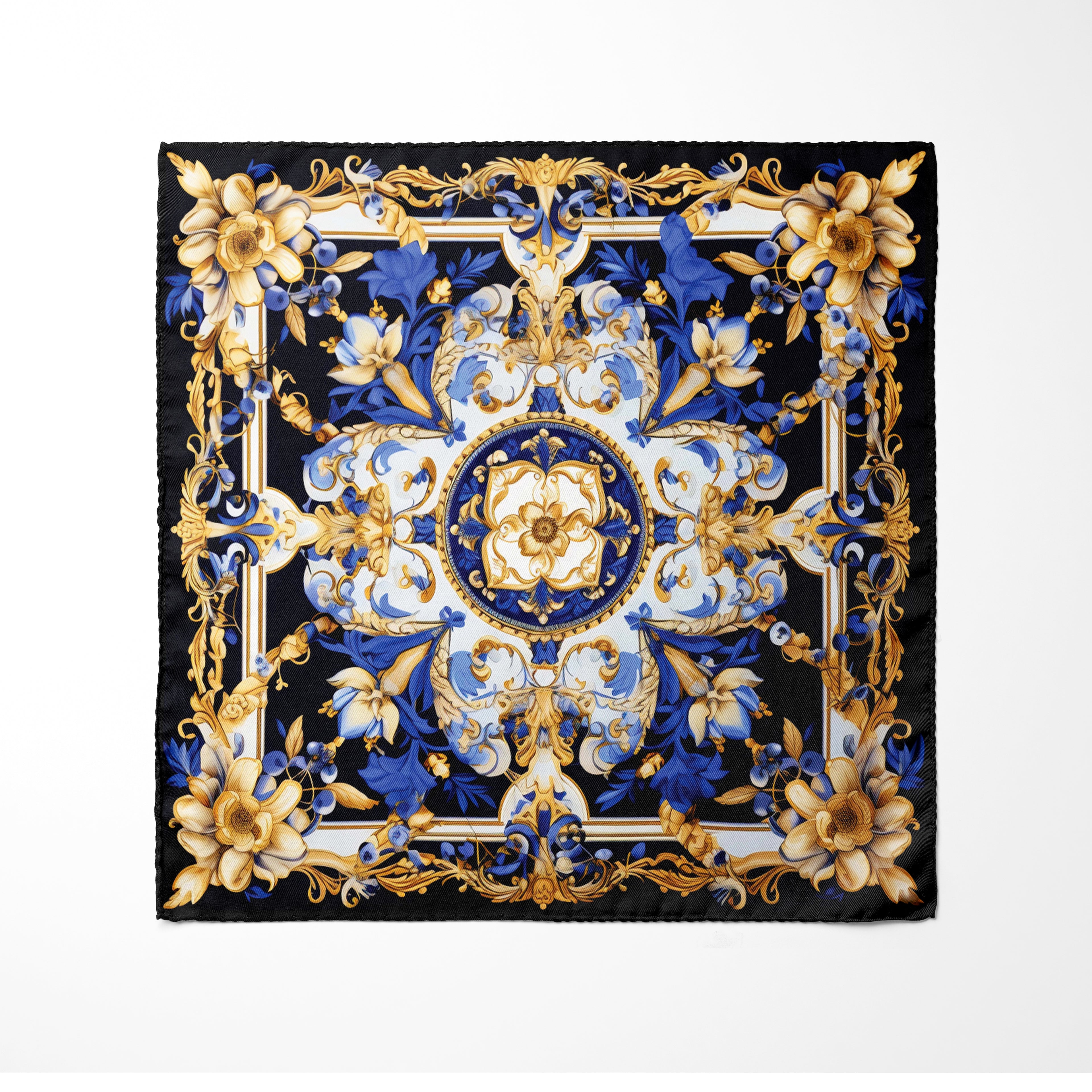 Silk Pocket Square | Men's Pocket Squares | Black Wolf