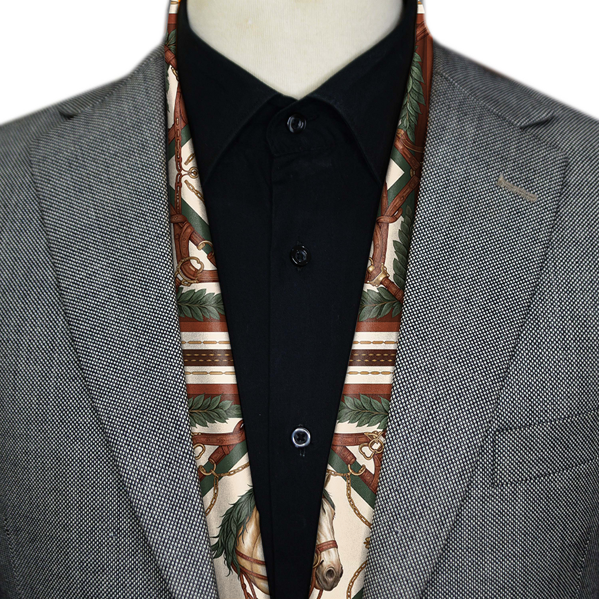 NOBLE SADDLE EMBLEM MEN SCARF - PREMIUM COLLECTION