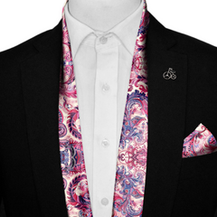 NOA RUDISCH - WICHITA SILK SCARF WITH LAPEL PIN AND POCKET SQUARE