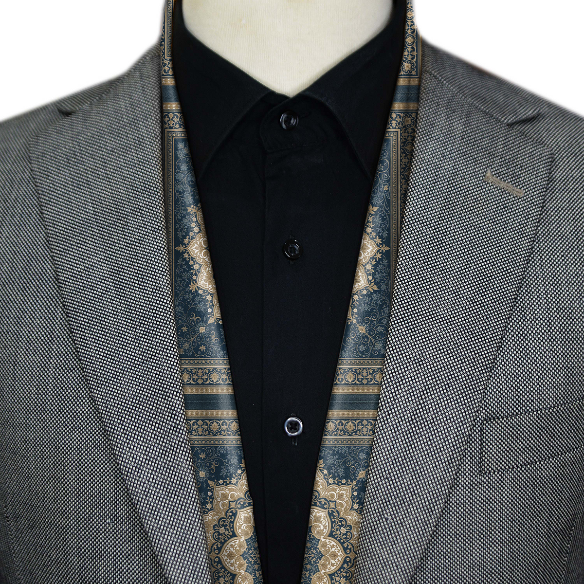 SAPPHIRE MEDALLION MEN SCARF - PREMIUM COLLECTION