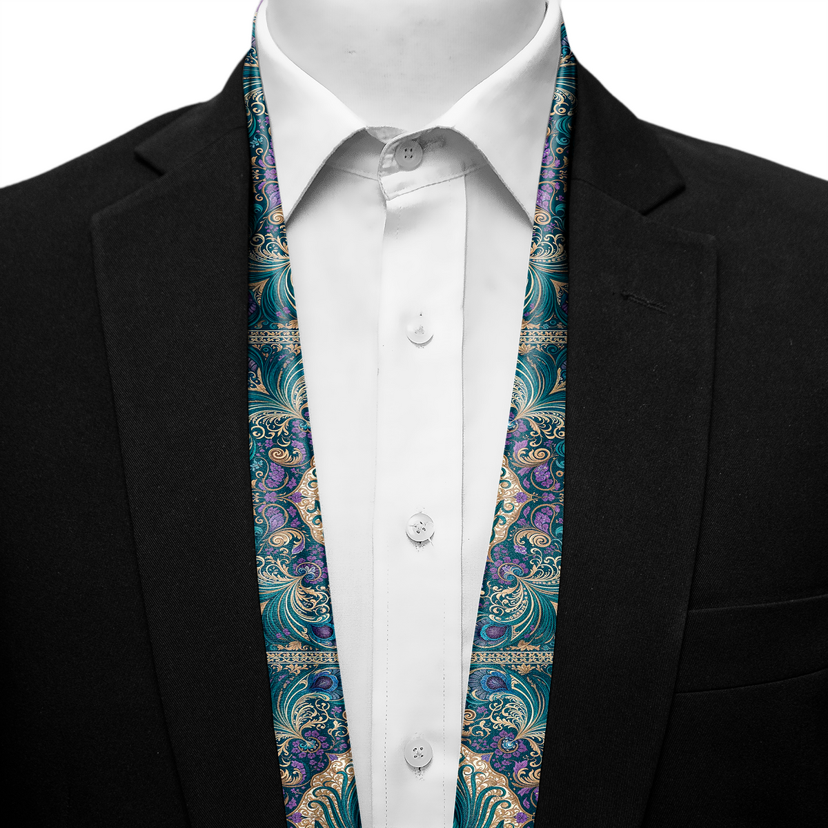 PEACOCK REVERIE MEN SCARF - PREMIUM COLLECTION