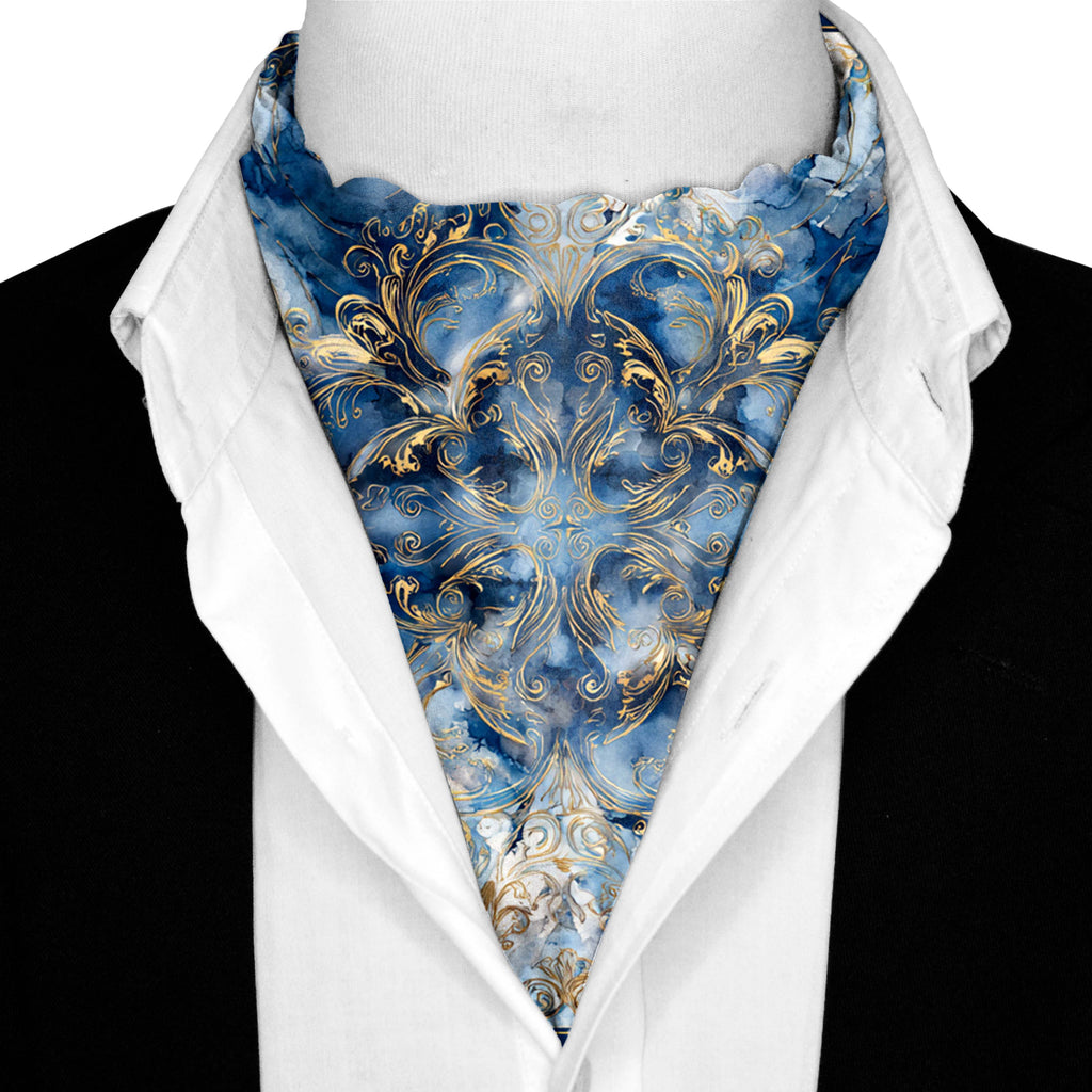 AQUILA SILK ASCOT AND POCKET SQUARE SET – PREMIUM COLLECTION