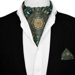 REGALIA SILK ASCOT AND POCKET SQUARE SET – PREMIUM COLLECTION