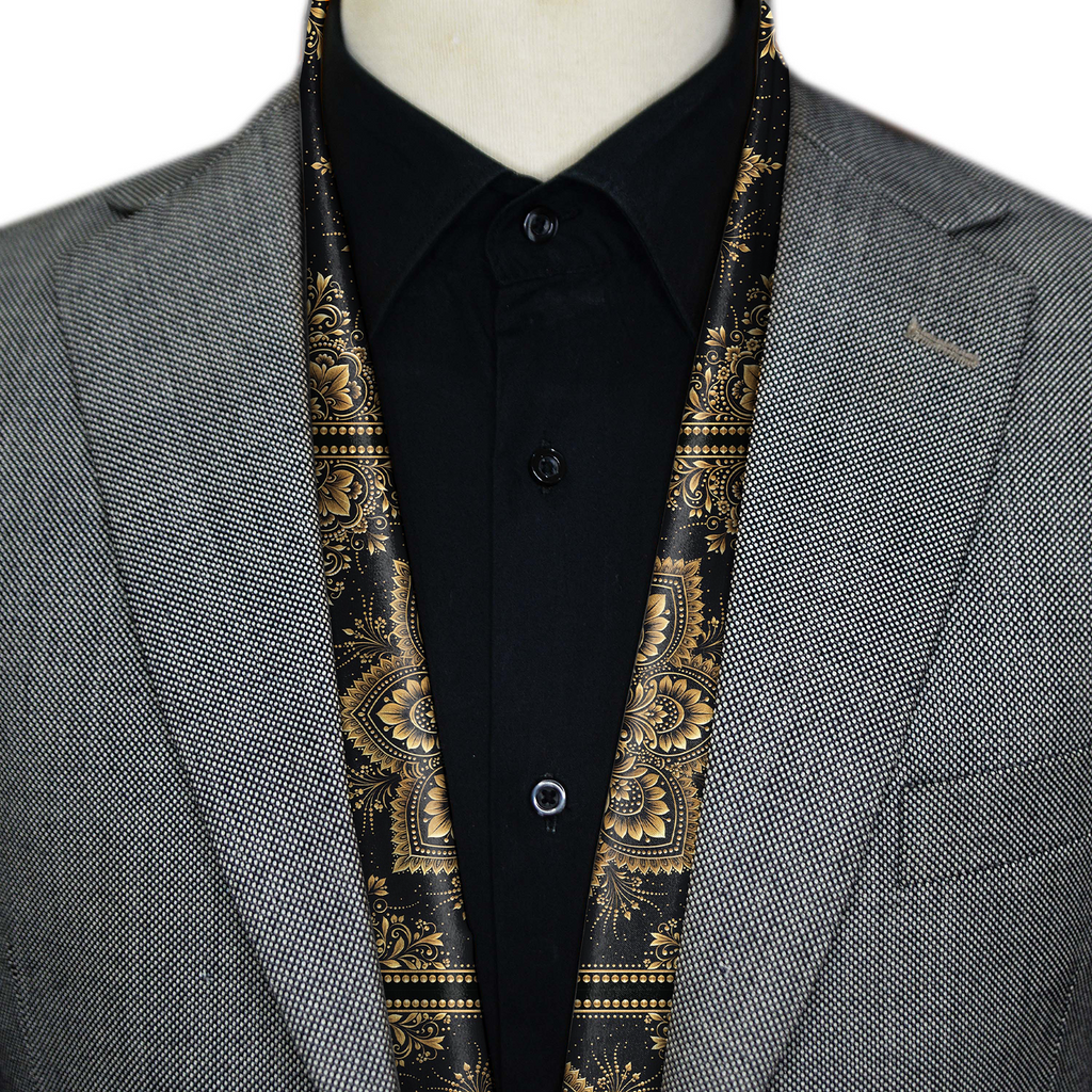 GOLDEN LOTUS MEN SCARF - PREMIUM COLLECTION