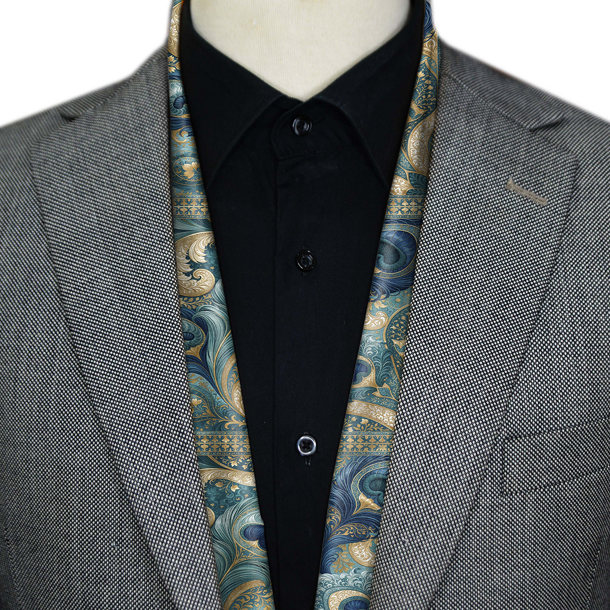 OPAL PEACOCK MEN SCARF - PREMIUM COLLECTION
