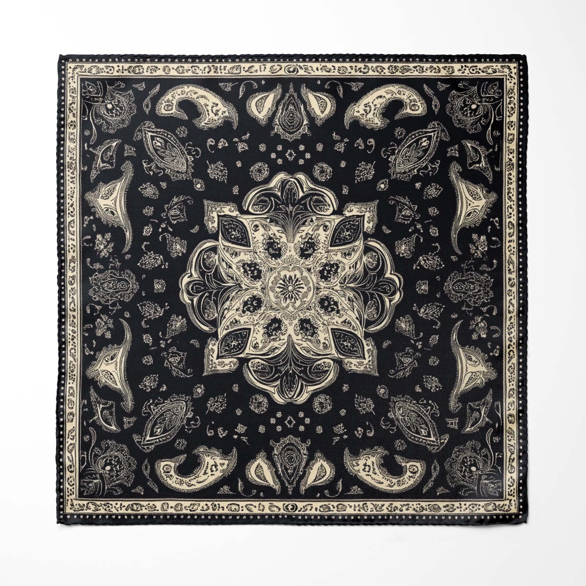 ABSTRACT CLASSIC BANDANA SILK POCKET SQUARE