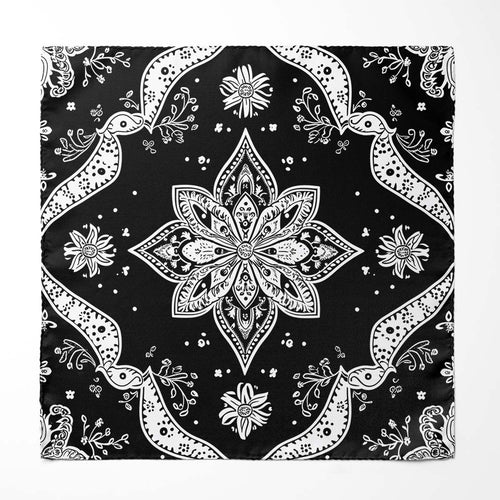 Black Pocket Square | Pocket Square | Black Wolf