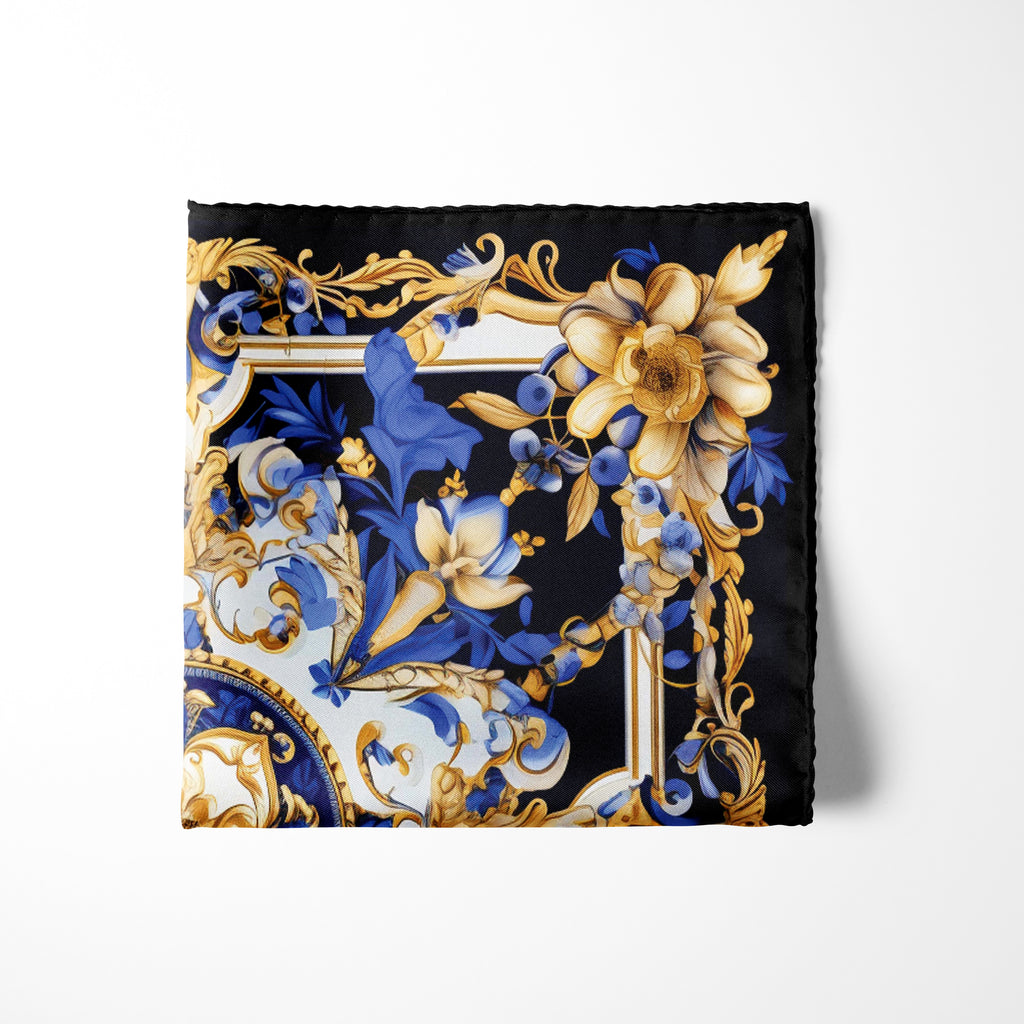 Silk Pocket Square | Men's Pocket Squares | Black Wolf