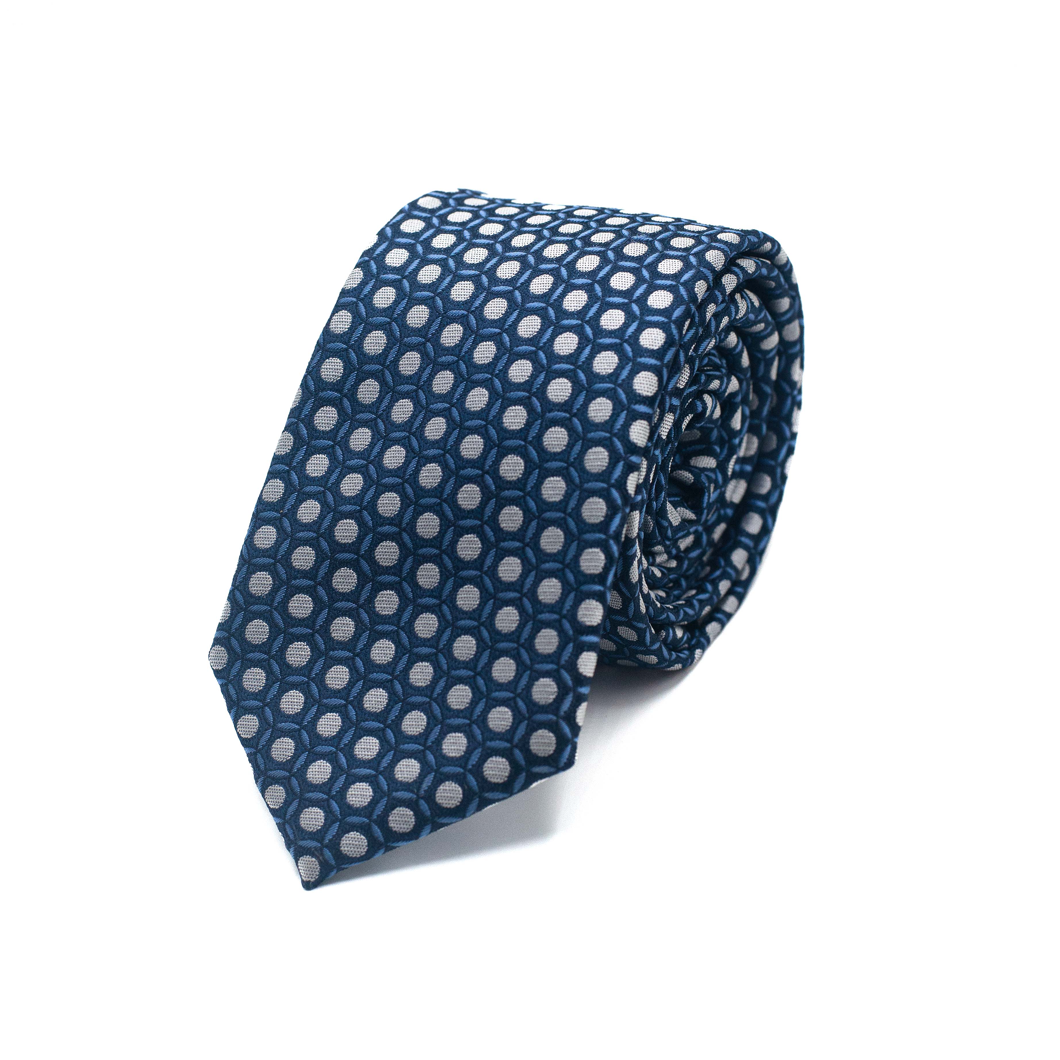 AZURE DOTSCAPE TIE AND POCKET SQUARE SET