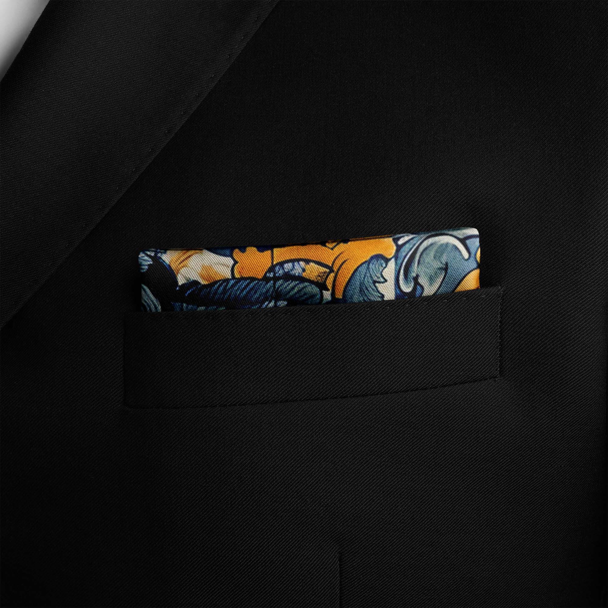 ALELUIA SILK POCKET SQUARE