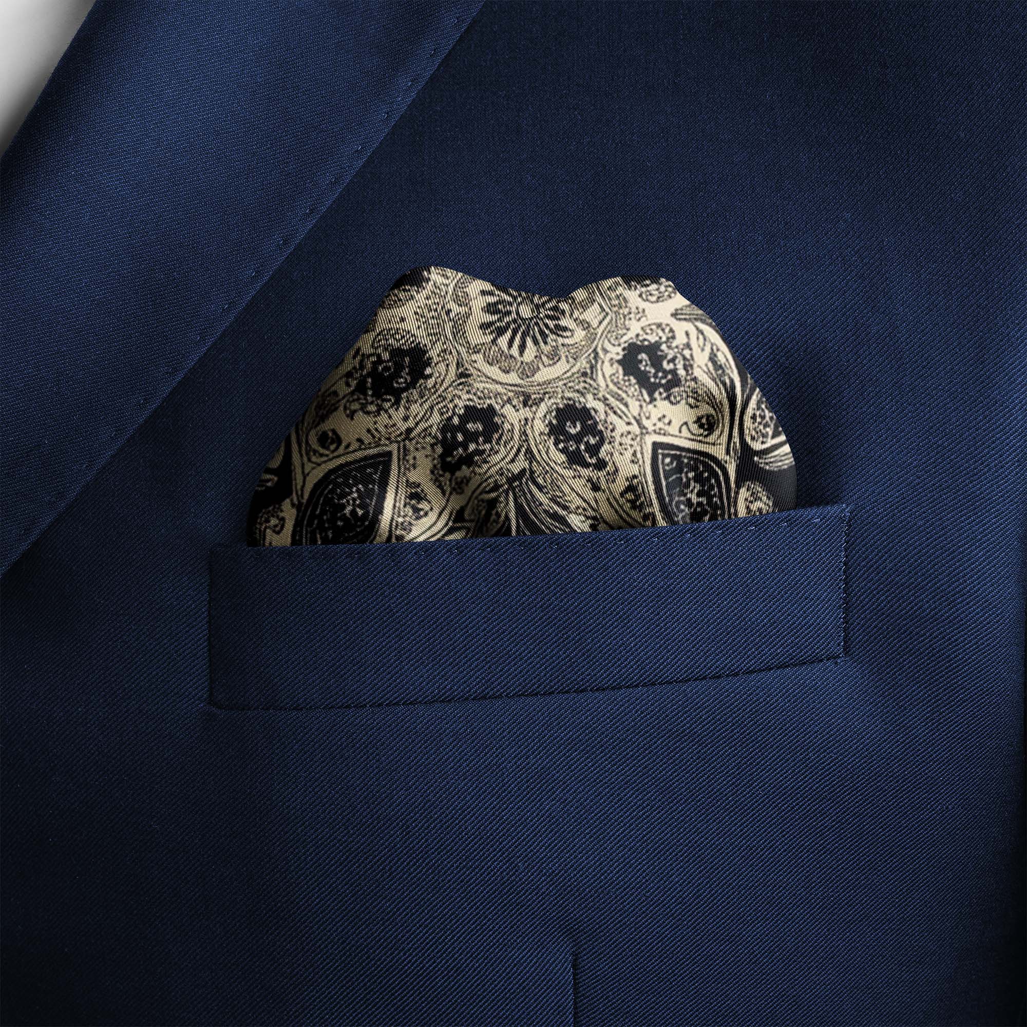 ABSTRACT CLASSIC BANDANA SILK POCKET SQUARE
