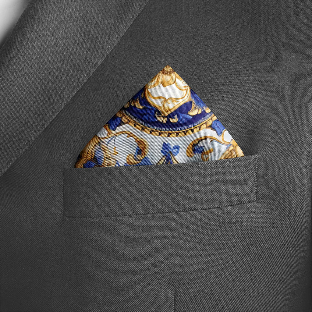 Silk Pocket Square | Men's Pocket Squares | Black Wolf