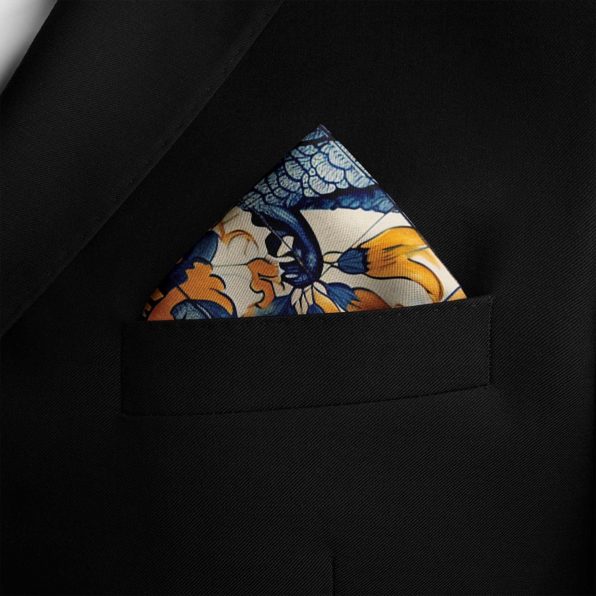 ALELUIA SILK POCKET SQUARE