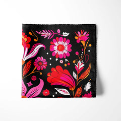 MEXICAN FLOWER SILK POCKET SQUARE