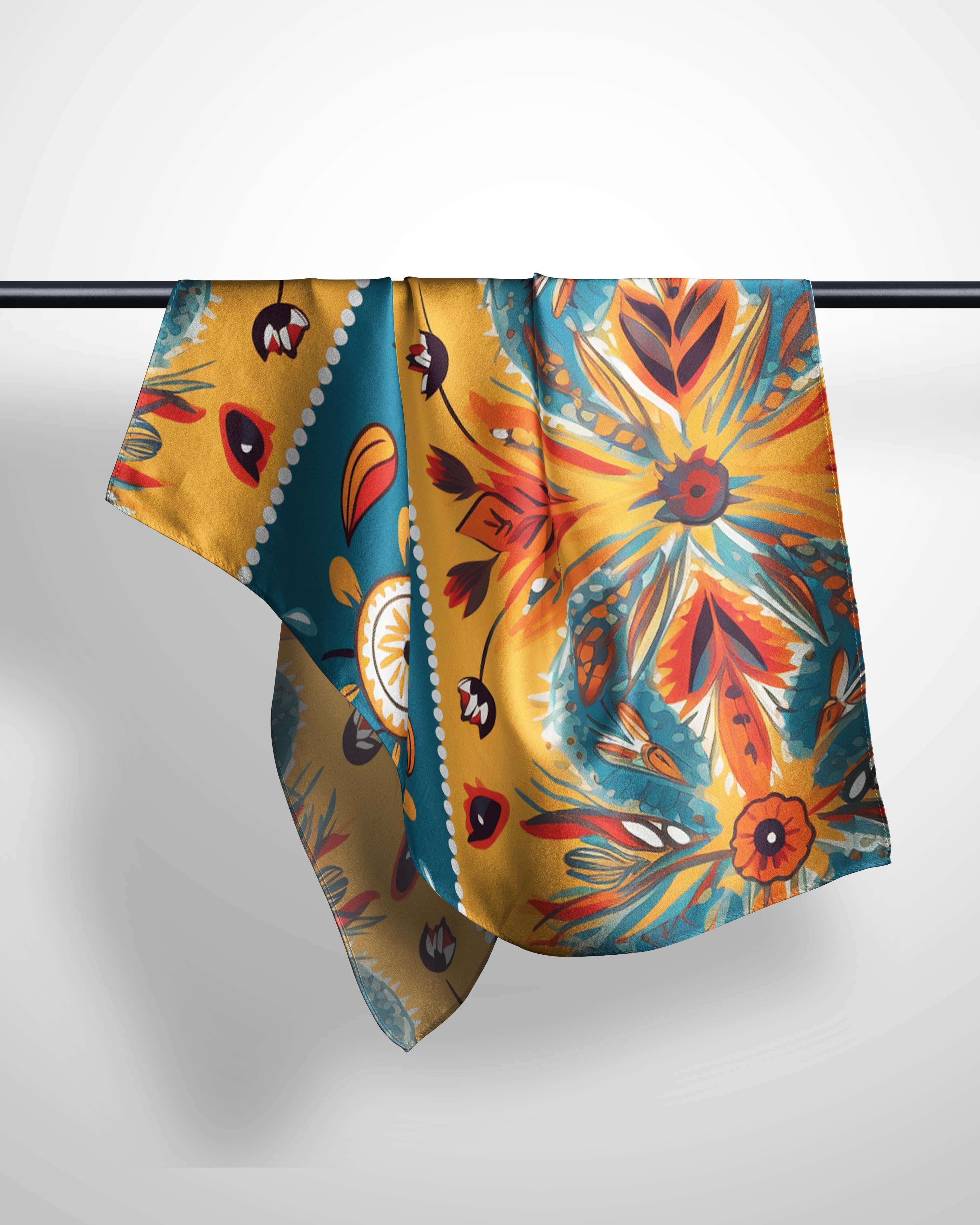 ETHNIC FLORAL SILK WOMEN HIJAB – PREMIUM COLLECTION