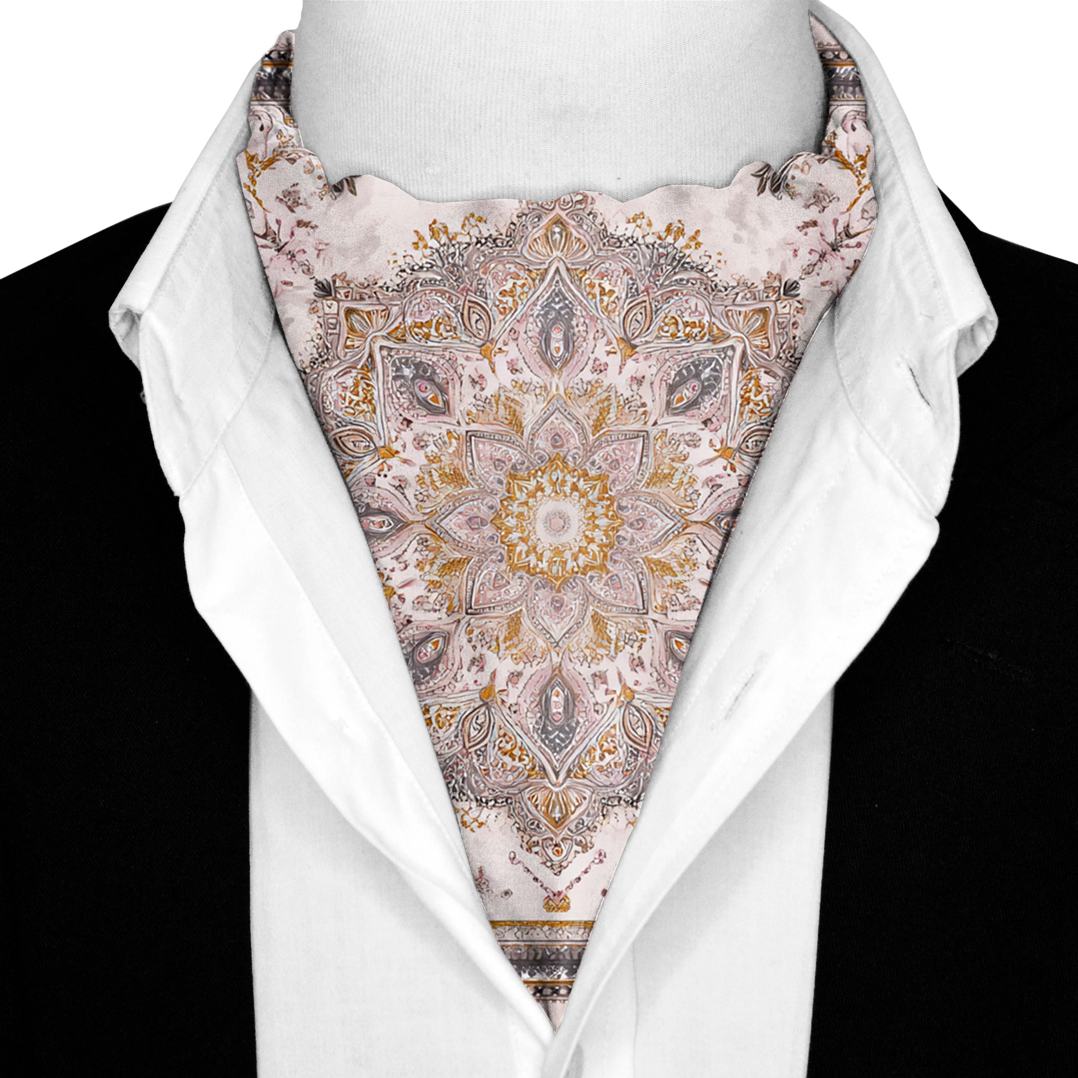 CELESTIA SILK ASCOT AND POCKET SQUARE SET – PREMIUM COLLECTION