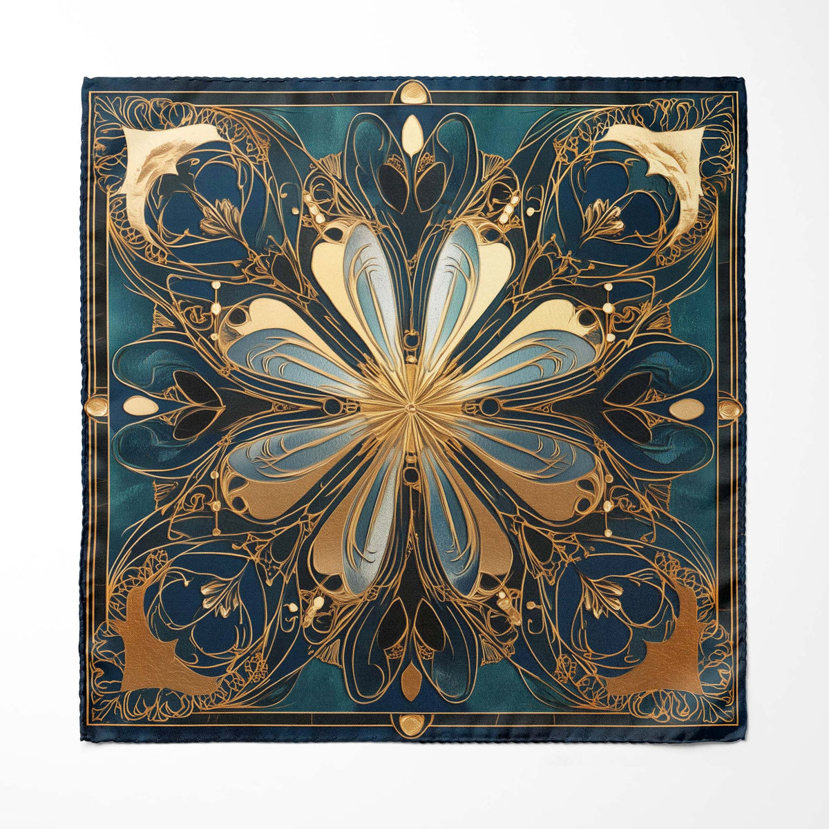 ETHEREAL CURVES SILK POCKET SQUARE
