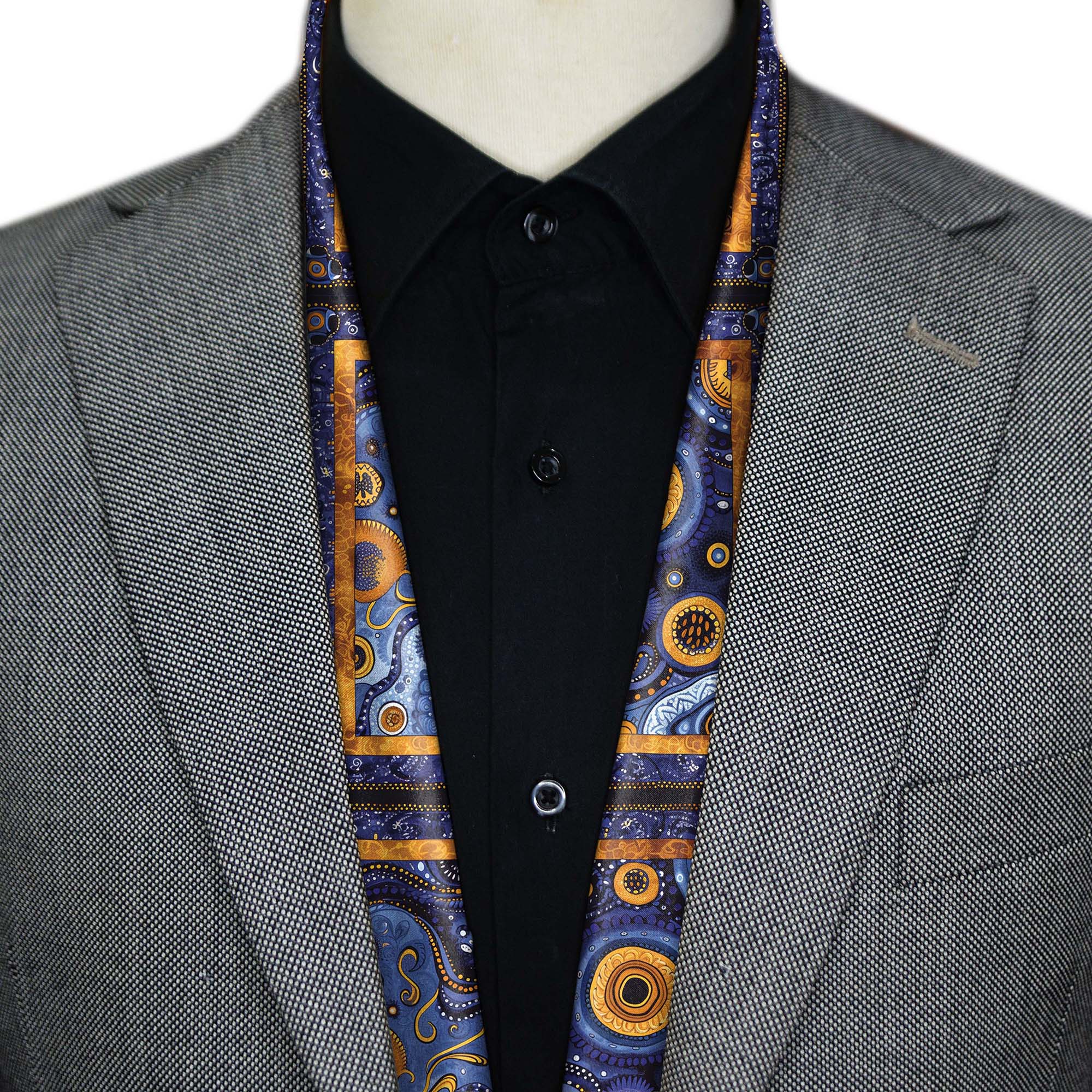 HAND DRAWN ABSTRACT MEN SCARF - PREMIUM COLLECTION