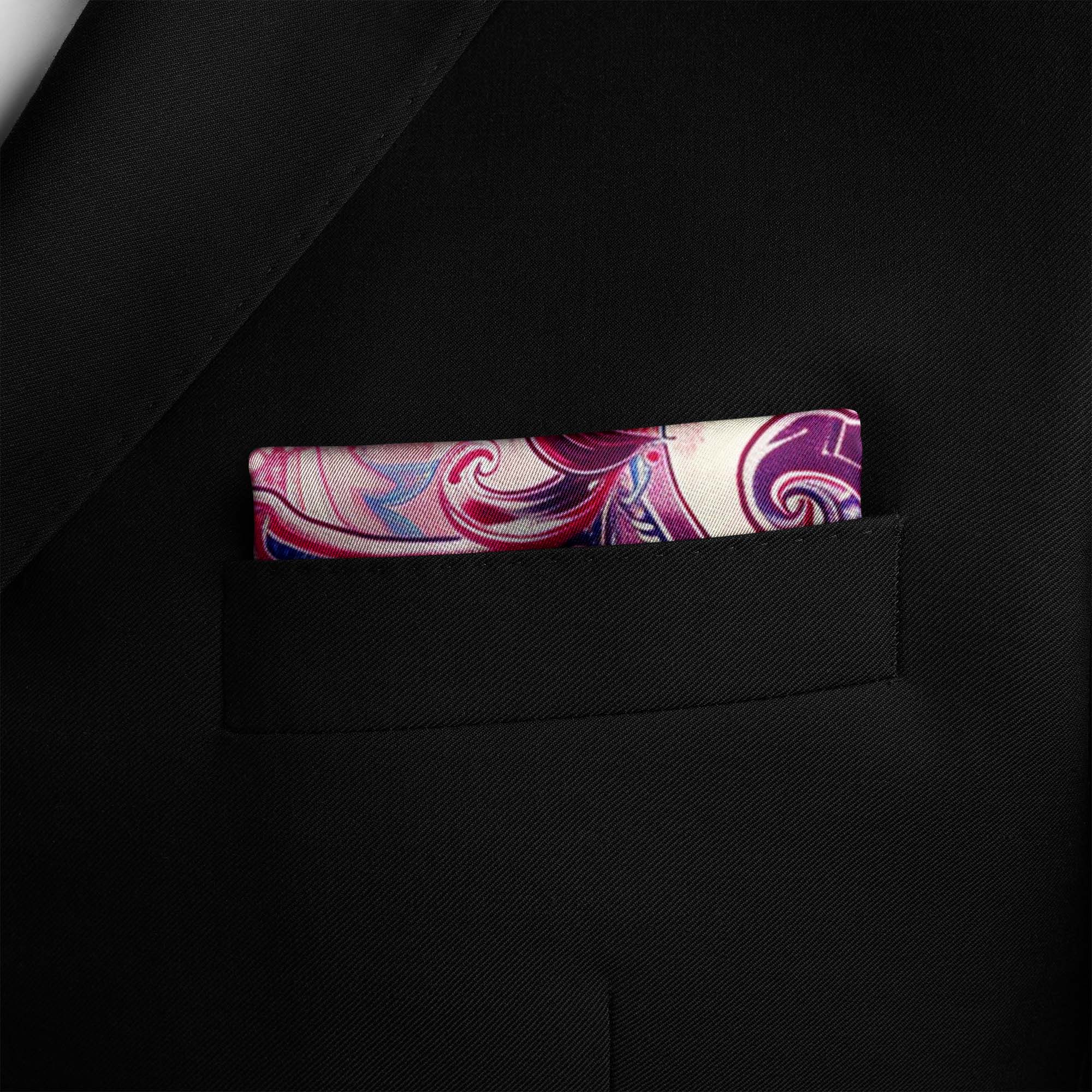 NOA RUDISCH-WICHITA SILK POCKET SQUARE