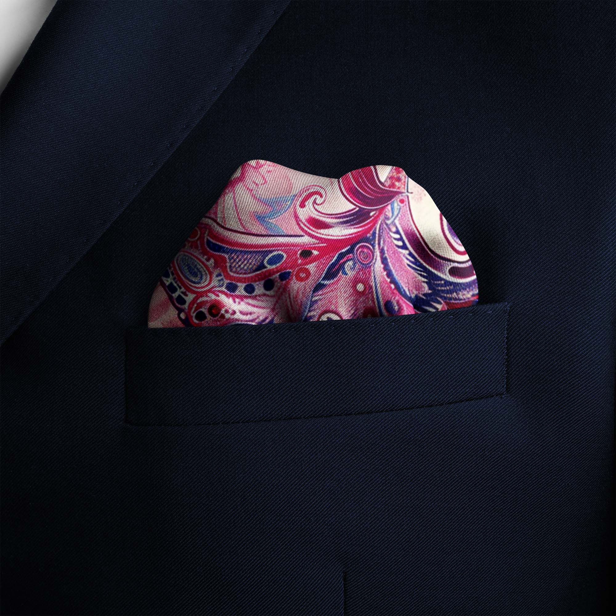 NOA RUDISCH-WICHITA SILK POCKET SQUARE