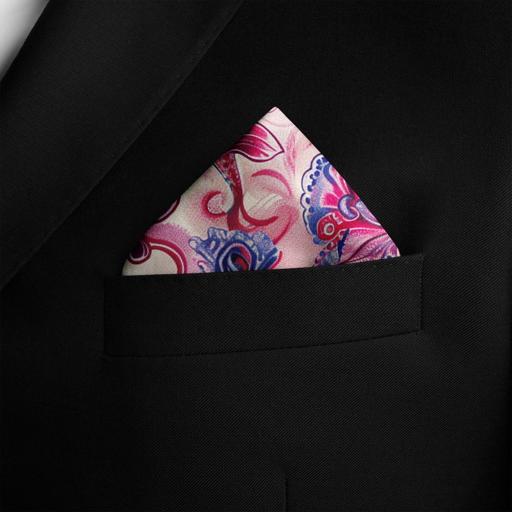 NOA RUDISCH-WICHITA SILK POCKET SQUARE