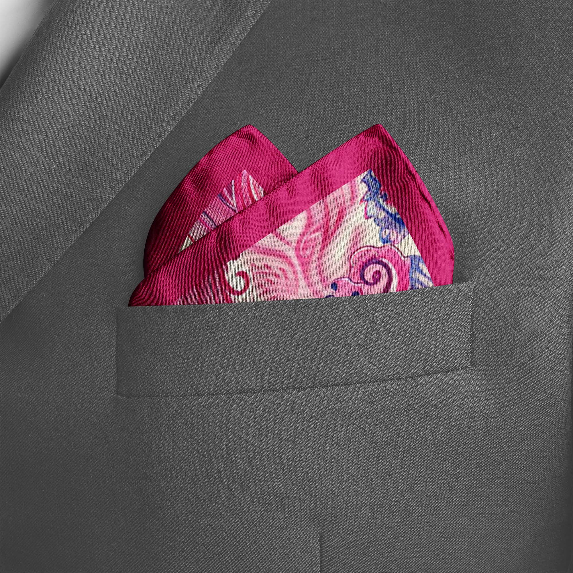 NOA RUDISCH-WICHITA SILK POCKET SQUARE