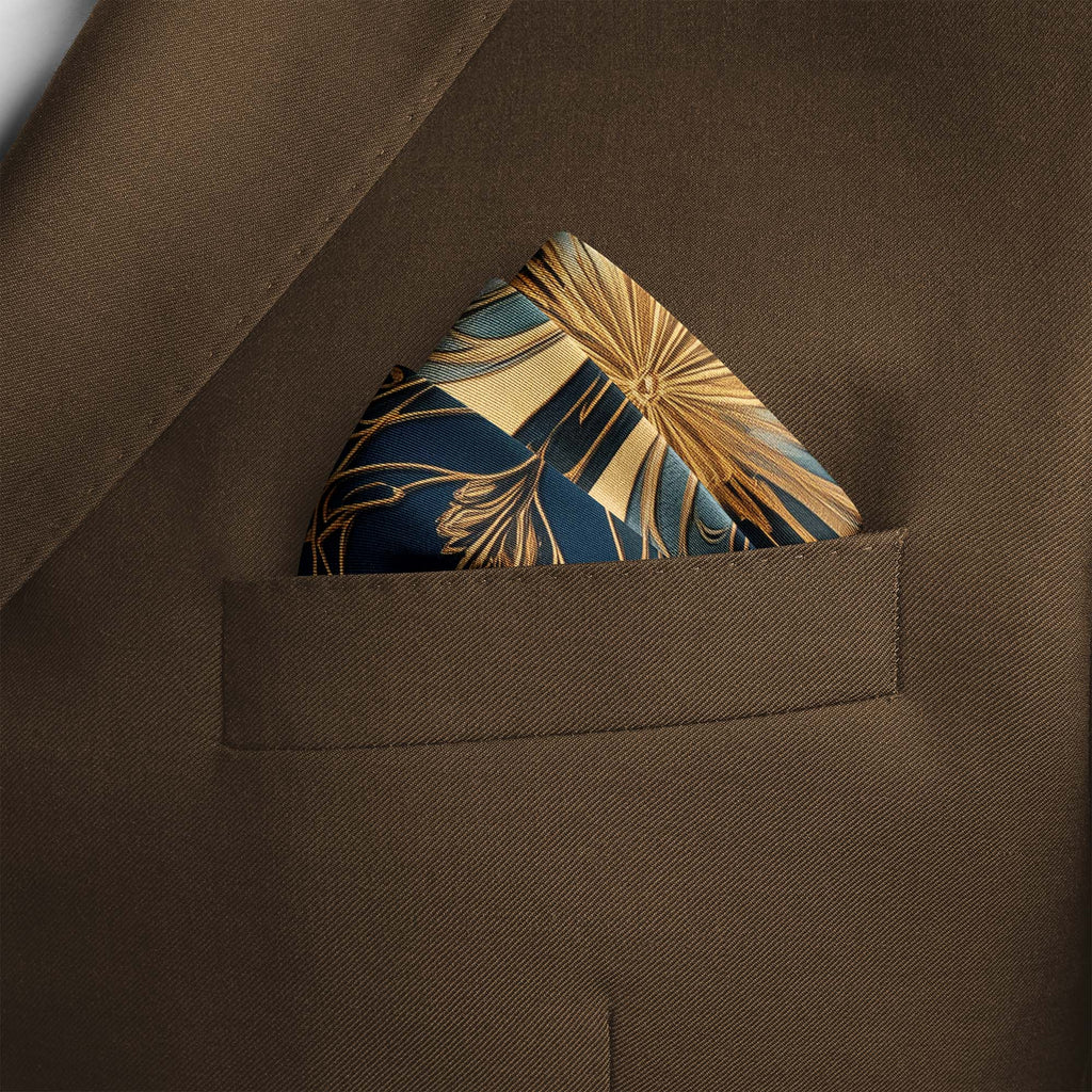ETHEREAL CURVES SILK POCKET SQUARE