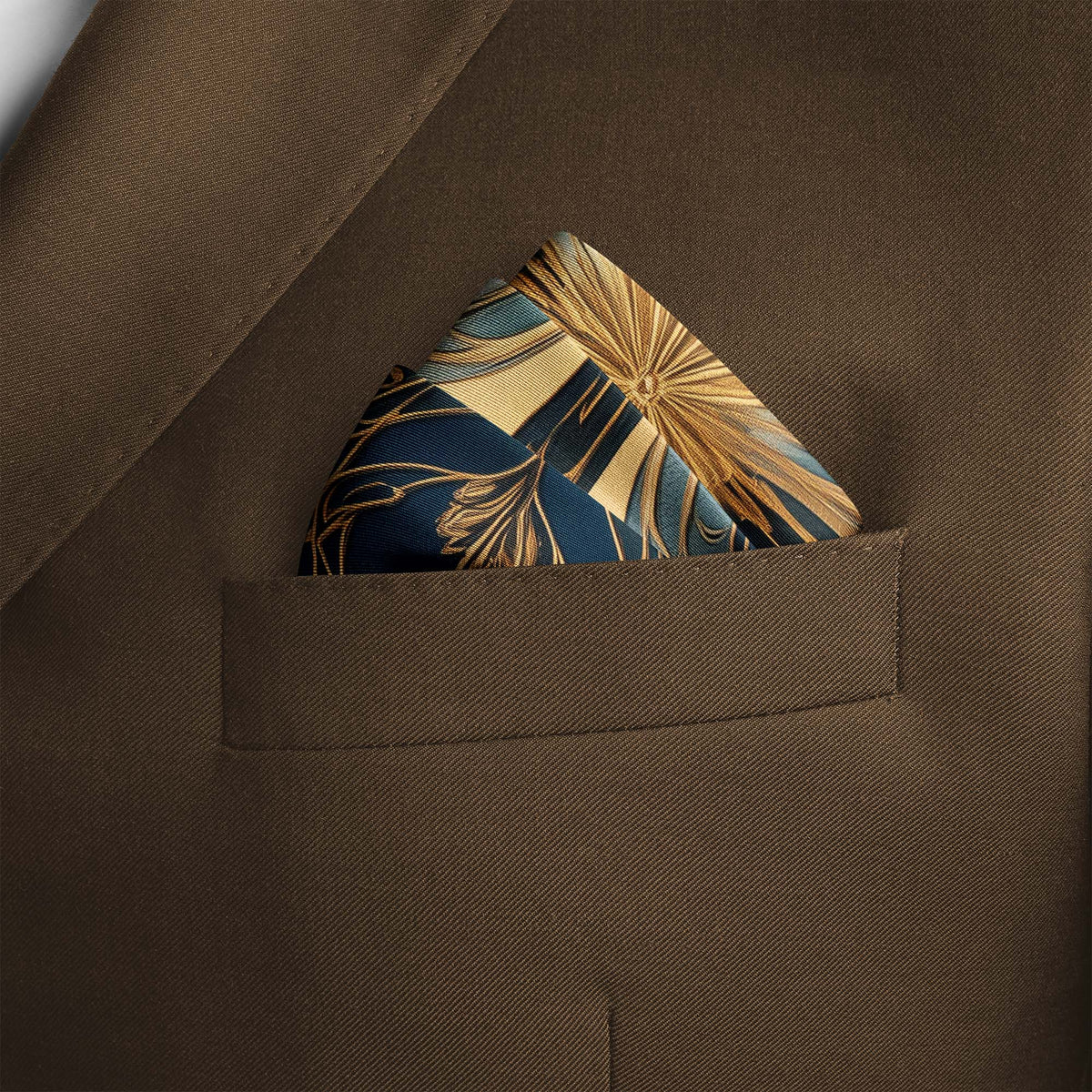 ETHEREAL CURVES SILK POCKET SQUARE