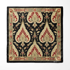 IKAT ETHNIC SILK ASCOT WITH LAPEL PIN AND POCKET SQUARE