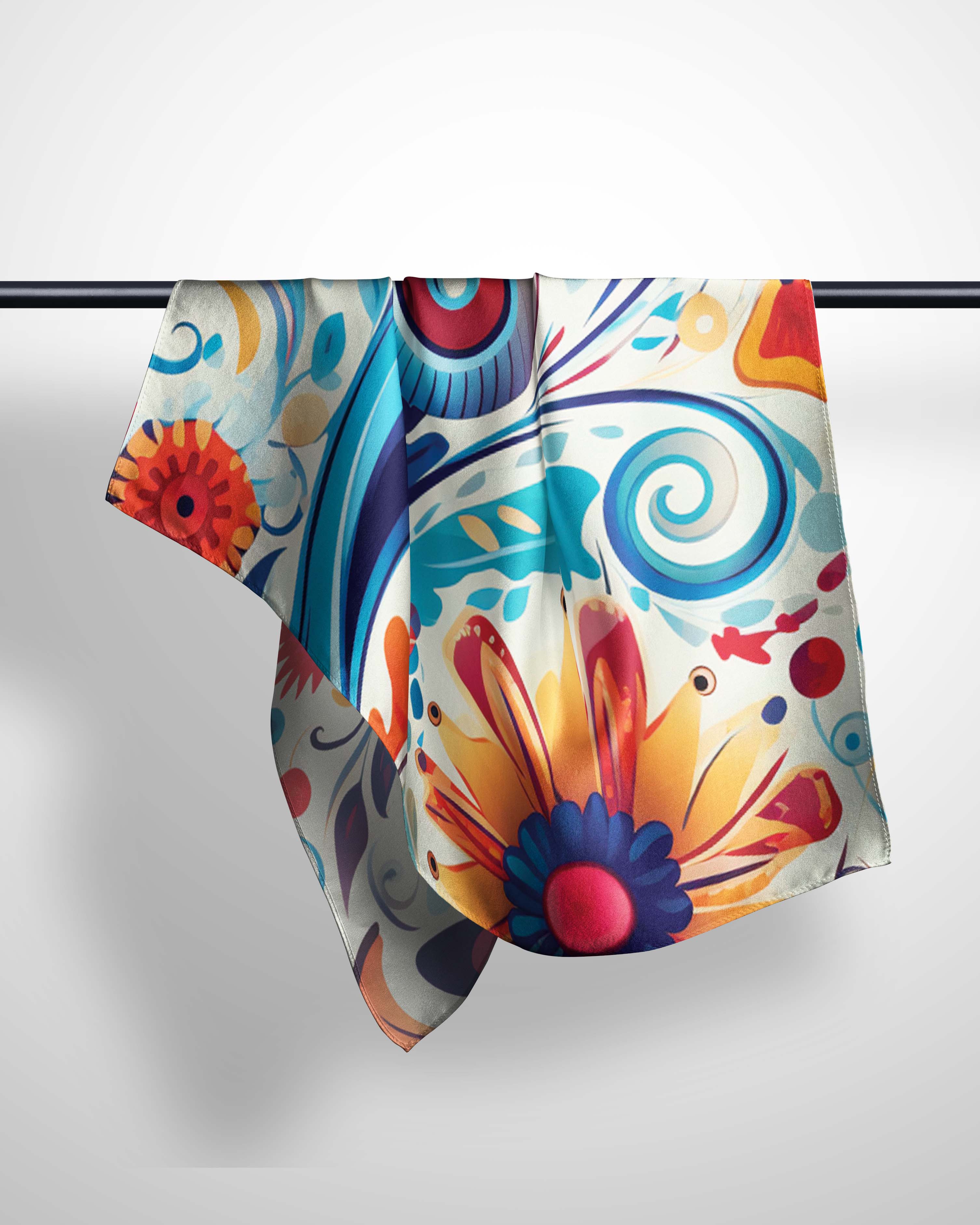 FLORAL PATTERN SILK WOMEN SCARF – PREMIUM COLLECTION