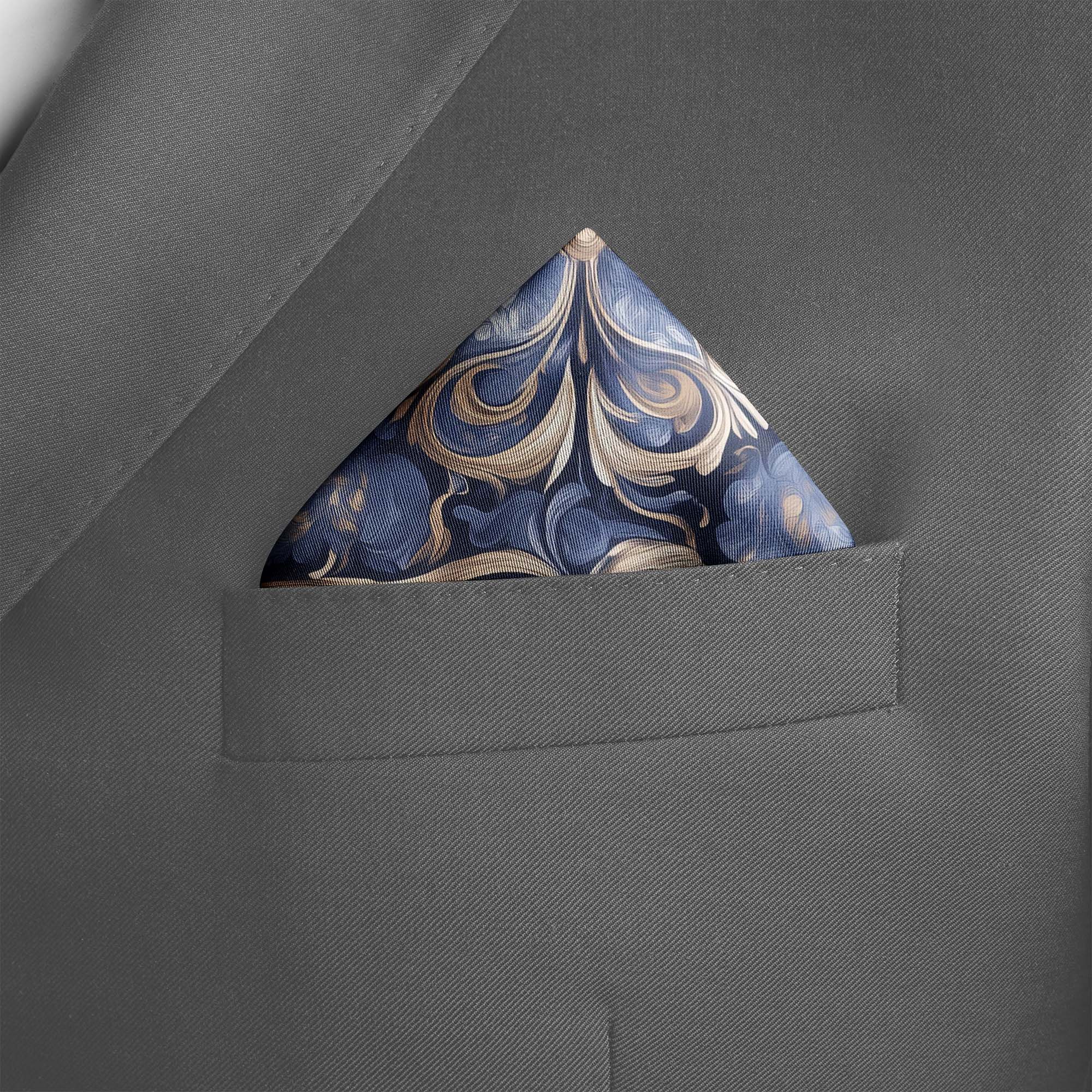 FILIGREE SILK POCKET SQUARE