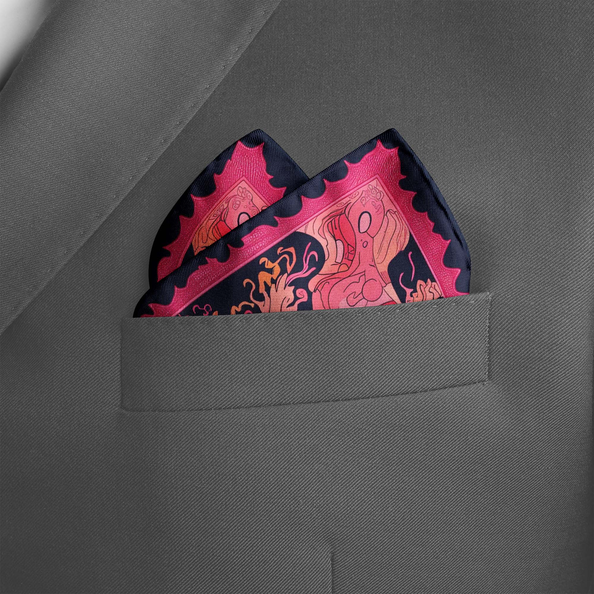 OLIVER MICHAEL SILK POCKET SQUARE