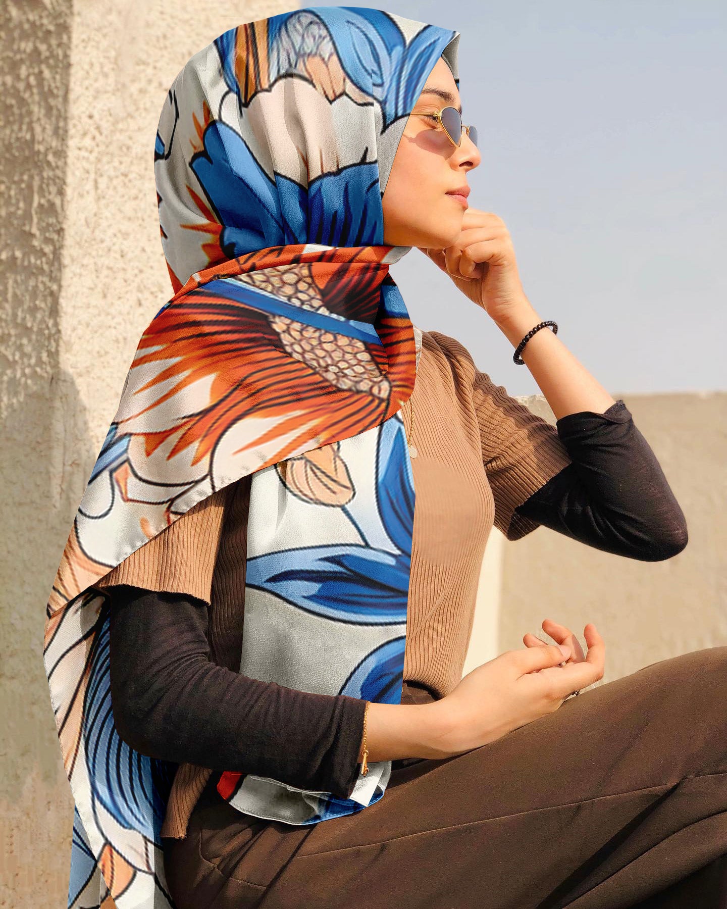 FOLIAGE ROYALTY SILK WOMEN HIJAB – PREMIUM COLLECTION