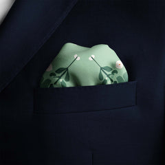 ILLUSTRATED GARDEN SILK POCKET SQUARE