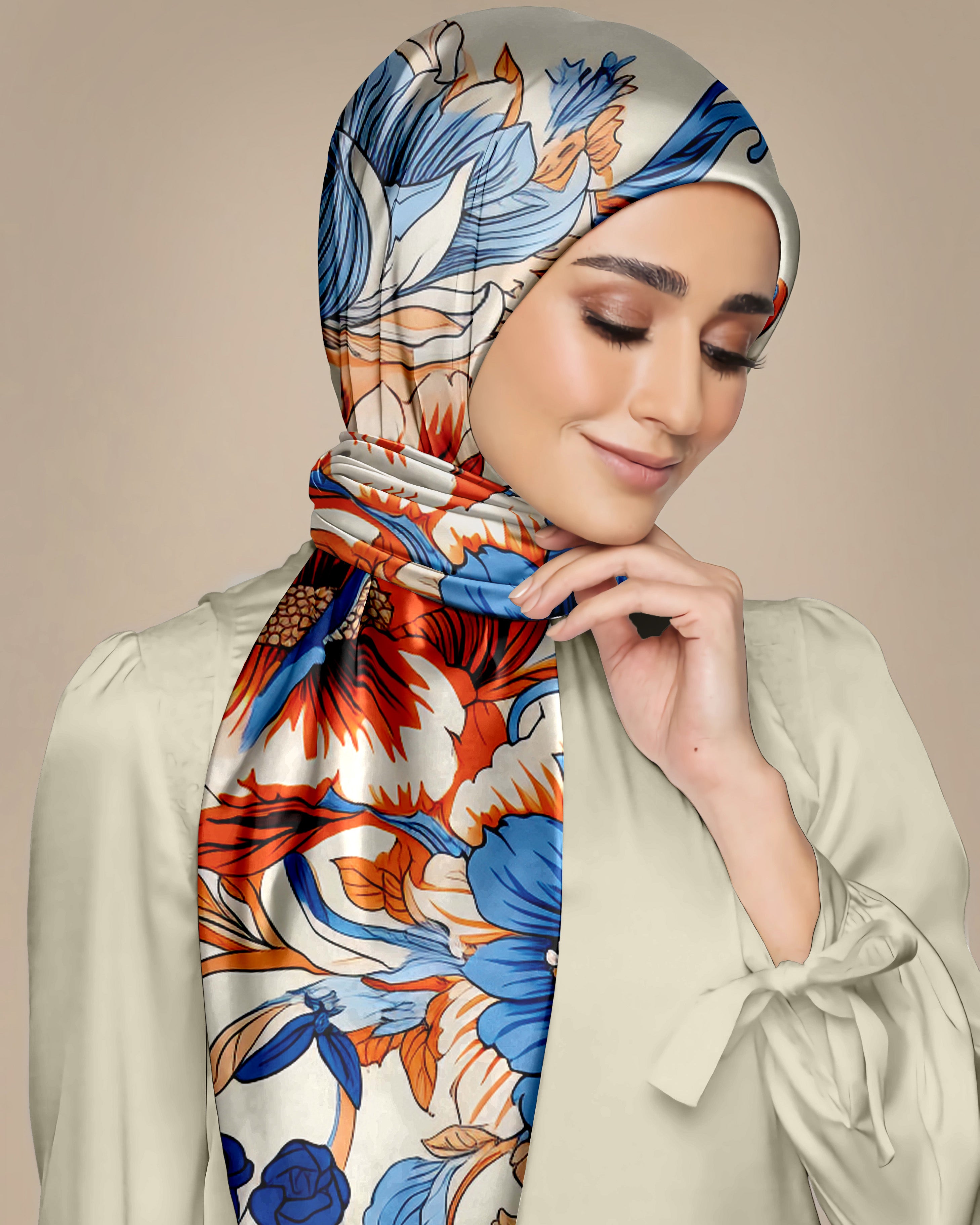 FOLIAGE ROYALTY SILK WOMEN HIJAB – PREMIUM COLLECTION
