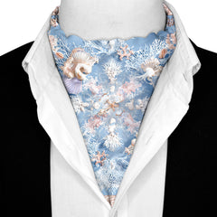 CORALIA SILK ASCOT AND POCKET SQUARE SET – PREMIUM COLLECTION