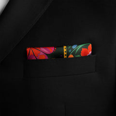 SPAIN FLOWER SILK POCKET SQUARE