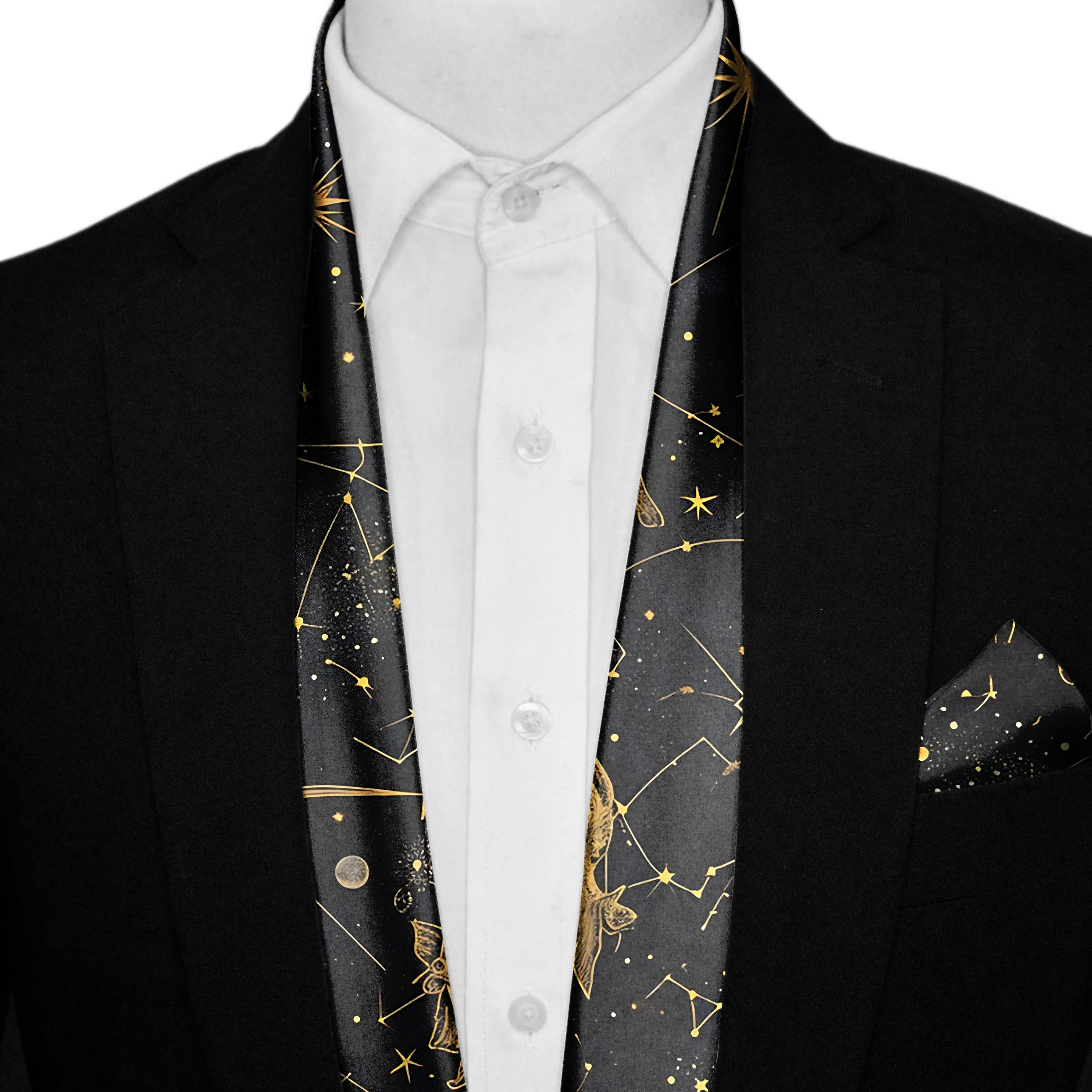 DEER SUN MEN SCARF AND POCKET SQUARE SET – PREMIUM COLLECTION