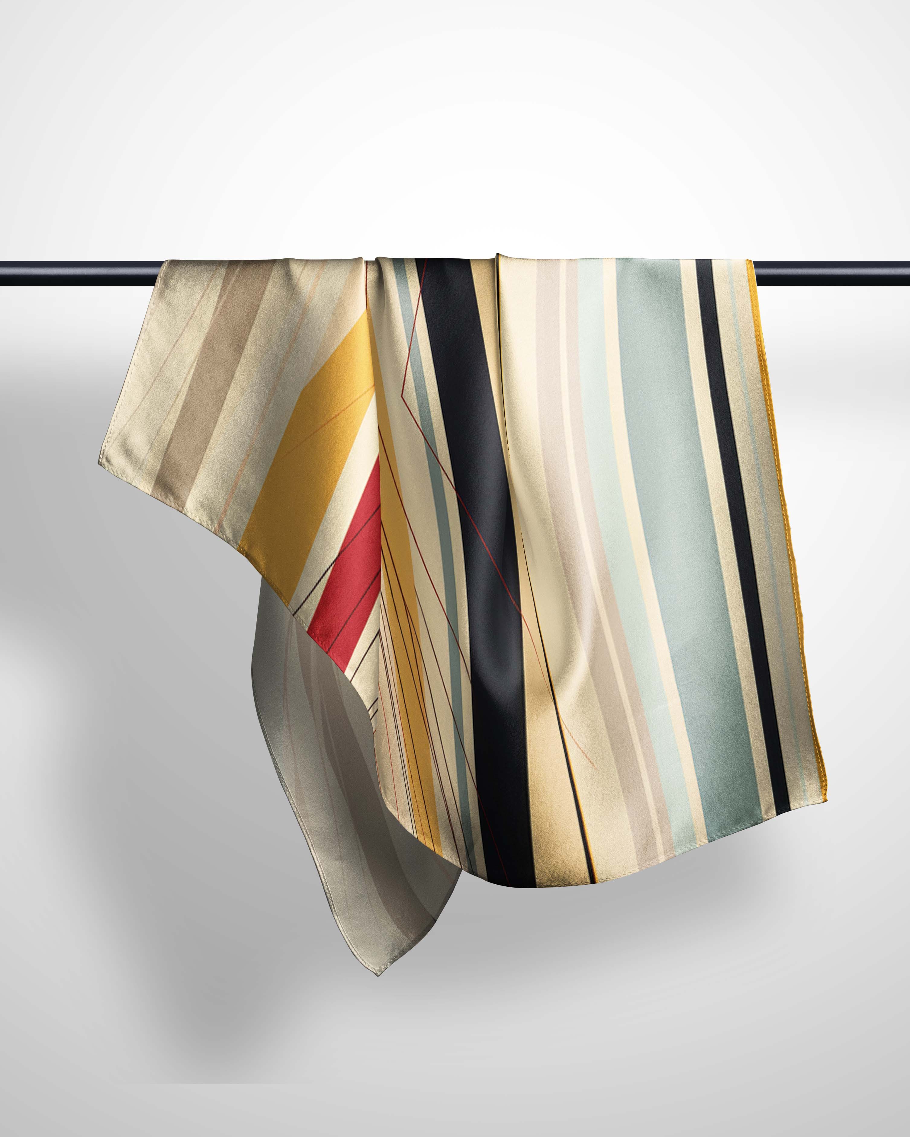 GEOMETRIC ABSTRACTION SILK WOMEN SCARF – PREMIUM COLLECTION