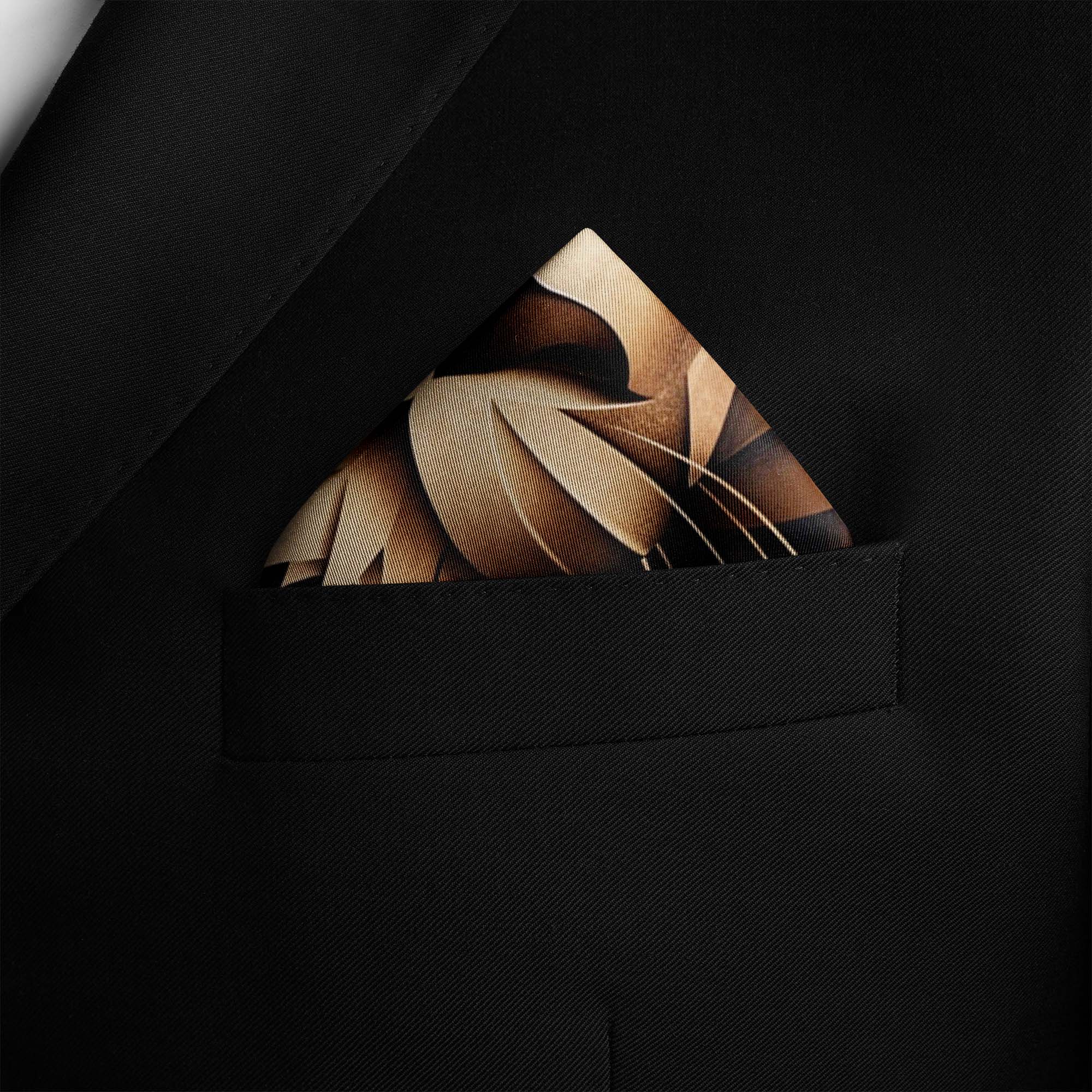 THE LIION SILK POCKET SQUARE