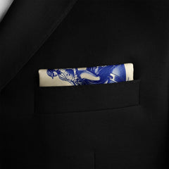 HORSE ABSTRACT SILK POCKET SQUARE