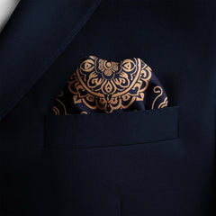 LUXURY ROYAL PATTERN SILK POCKET SQUARE