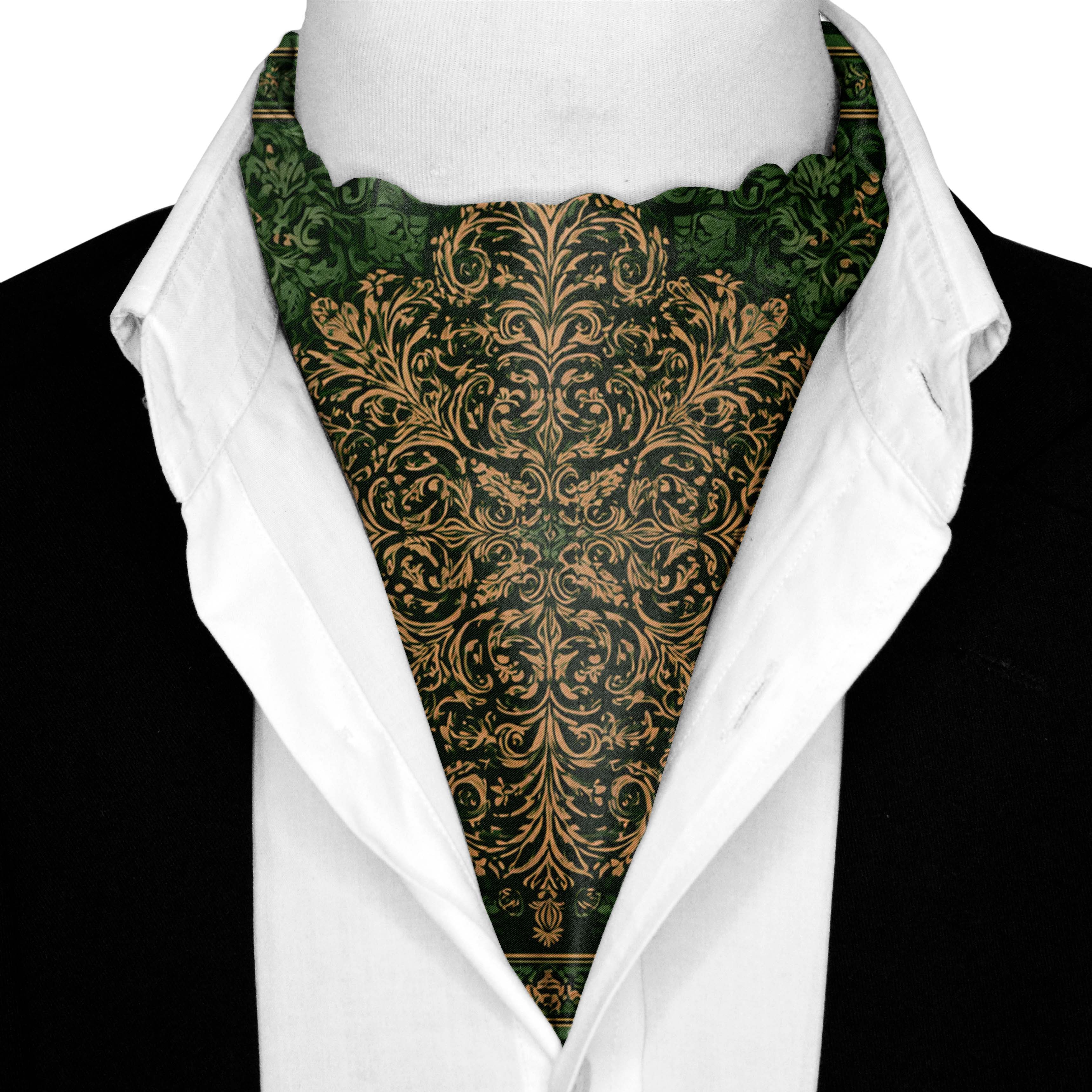 EMERALDINE SILK ASCOT AND POCKET SQUARE SET – PREMIUM COLLECTION