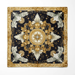 MEDIEVAL FLORAL SILK POCKET SQUARE