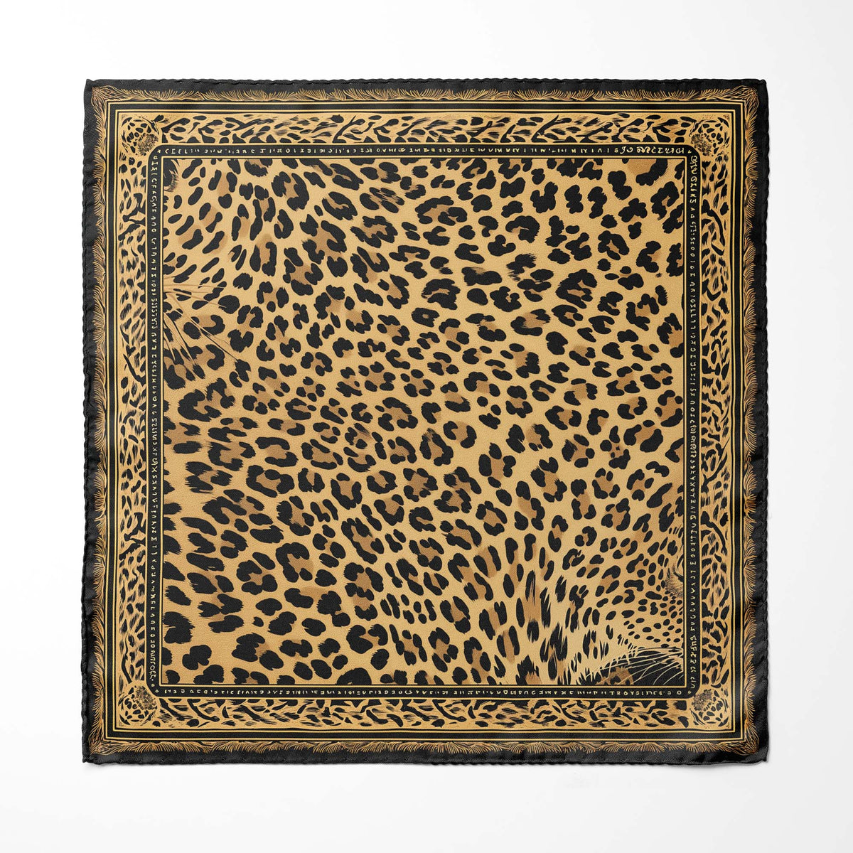 WILD ANIMAL SILK POCKET SQUARE