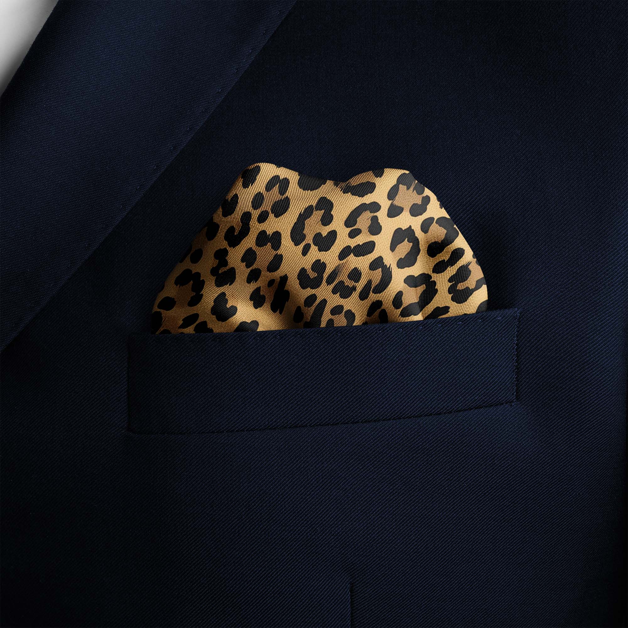 WILD ANIMAL SILK POCKET SQUARE