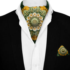 SOLARA SILK ASCOT AND POCKET SQUARE SET – PREMIUM COLLECTION