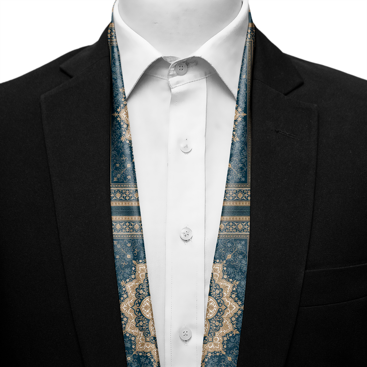 SAPPHIRE MEDALLION MEN SCARF - PREMIUM COLLECTION